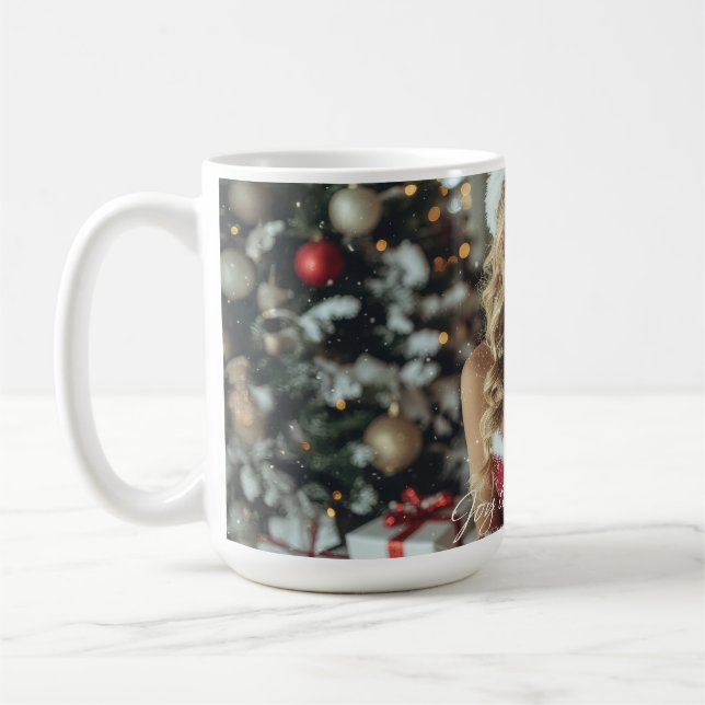 Mug JOY TO THE WORLD - Christmas Santa Girl (Gauche)