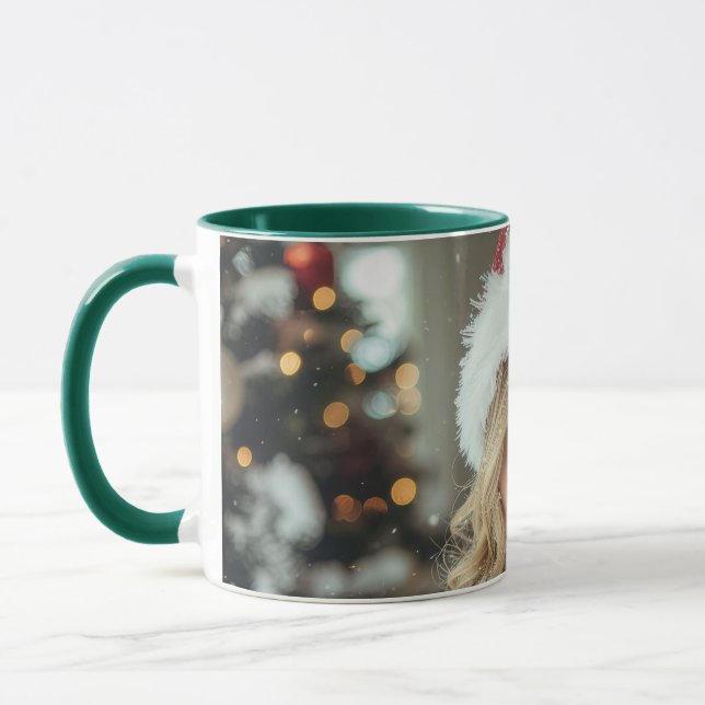 Mug JOY TO THE WORLD - Christmas Santa Girl (Gauche)