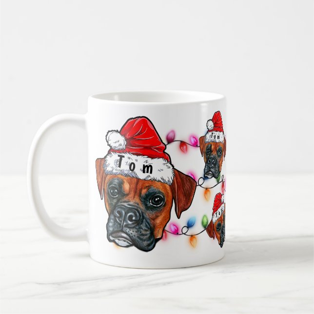Mug Joyeuse boîte de Noël portant le chapeau du Père N (Gauche)