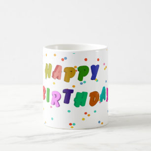 Mug Joyeuse fête d'anniversaire colorée