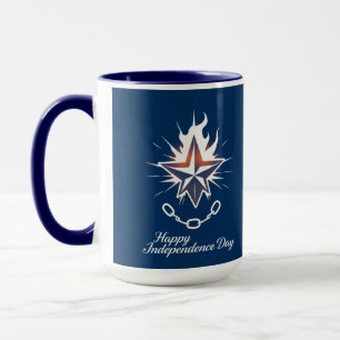 Mug Joyeuse fête de l'Indépendance Étoile Solitaire Lu