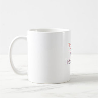 Mug Joyeuse fête de l'indépendance nom date rouge bleu
