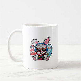 Mug Joyeuse fête de Pâques Lapin mignon jouant au jeu 