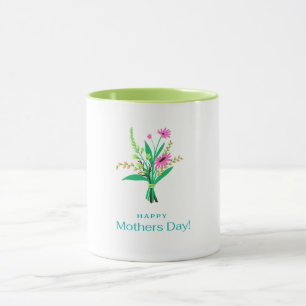 Mug Joyeuse fête des mères Bouquet de fleurs colorées