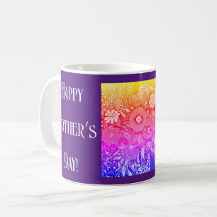 Mug Joyeuse fête des mères bouquet de fleurs rétro