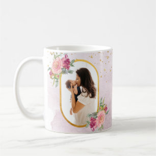 Mug Joyeuse fête des mères Gold Floral Photo Frame