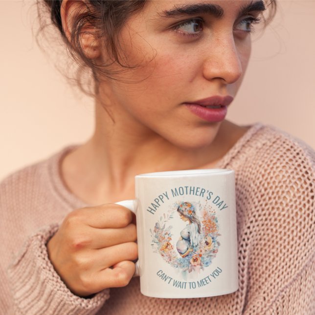 Mug Joyeuse Fête des Mères Maman à être florale aquare (Créateur téléchargé)