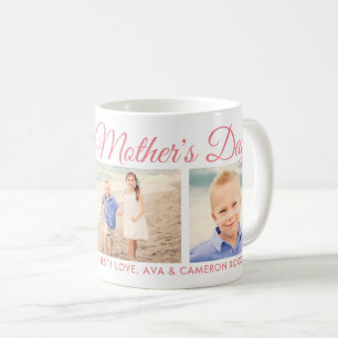 Mug Joyeuse fête des mères Maman Pink Script Photo Kee