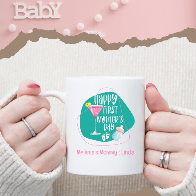 Mug Joyeuse Fête des Mères Première Mignonne Élégante (Créateur téléchargé)
