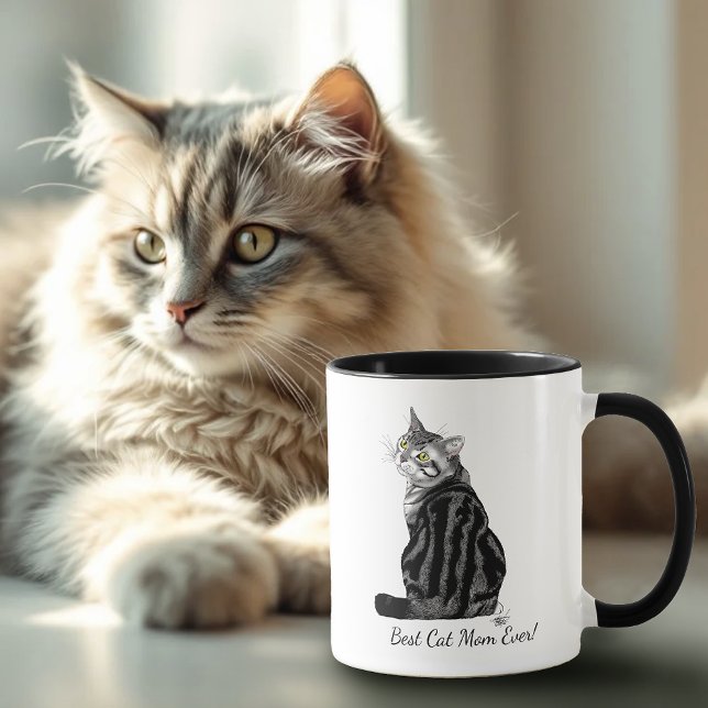 Mug Joyeuse fête des mères Tabby Cat (Créateur téléchargé)