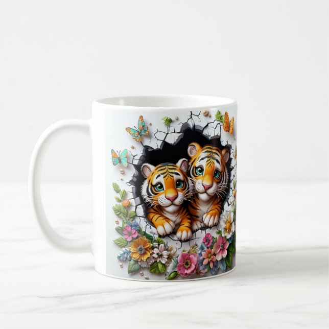 Mug Joyeuse fête des mères Tigre et Cub design (Gauche)