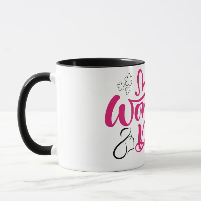Mug Joyeuse Journée des Femmes 8 mars | International  (Gauche)