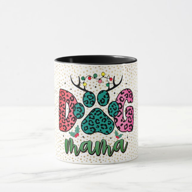 Mug Joyeuse maman de chien de Noël (Centre)