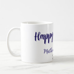 Mug Joyeuse nouvelle année violet noir ajouter nom ann