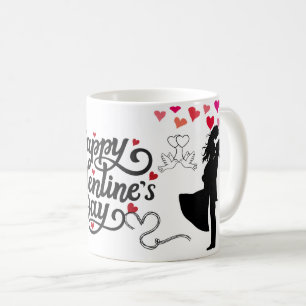 Mug Joyeuse Saint-Valentin Silhouette Romantique