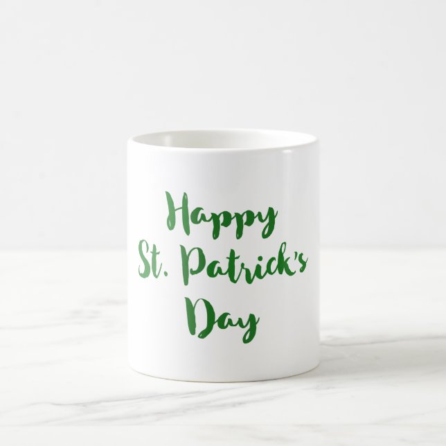 Mug Joyeuse St. Patrick's Day Typographie de police te (Centre)