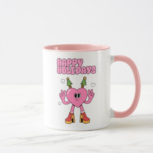 Mug Joyeuses fêtes - Coeur Super de la saison (Droite)