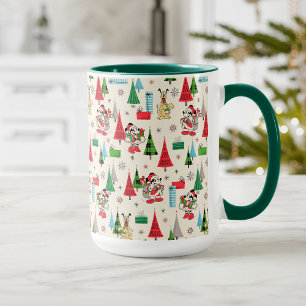 Mug Joyeuses Fêtes Motif carreauté mignon de Mickey