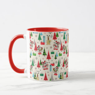 Mug Joyeuses Fêtes Motif carreaux Mickey mignon