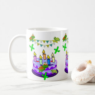 Mug Joyeuses tortues de cochon d'anniversaire