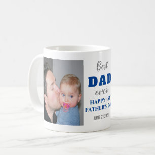 Mug Joyeux 1ère Fête des pères 20XX Meilleur père bleu