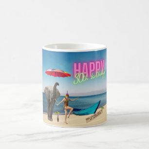 Mug Joyeux 30ème anniversaire amusant et funky