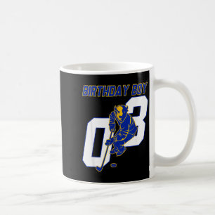 Mug Joyeux 3e anniversaire garçon hockey bison hockey