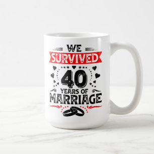 Mug Joyeux 40e anniversaire de mariage couples anniver