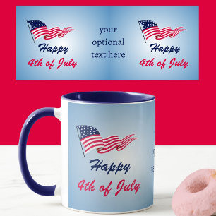 Mug Joyeux 4 juillet avec la promotion du drapeau amér