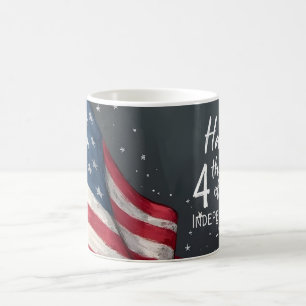 Mug Joyeux 4 juillet Illustration d'art vintage de dra