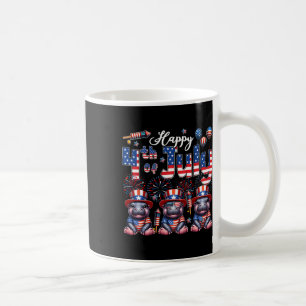 Mug Joyeux 4 juillet trois beaux hippopotames Sungles 