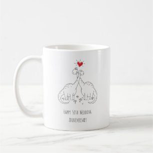 Mug Joyeux 50e anniversaire de Mariage couple Dinosaur