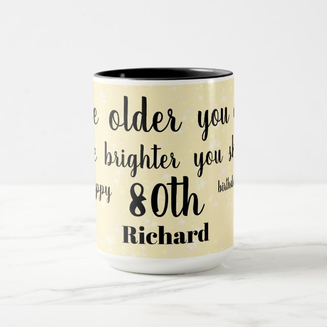 Mug Joyeux 80e anniversaire (Centre)