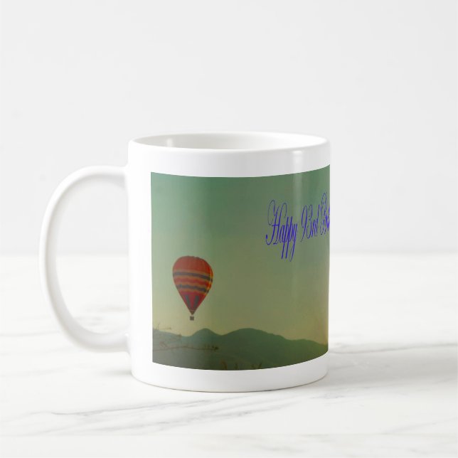 Mug Joyeux 93e anniversaire Hot Air Balloon (Gauche)
