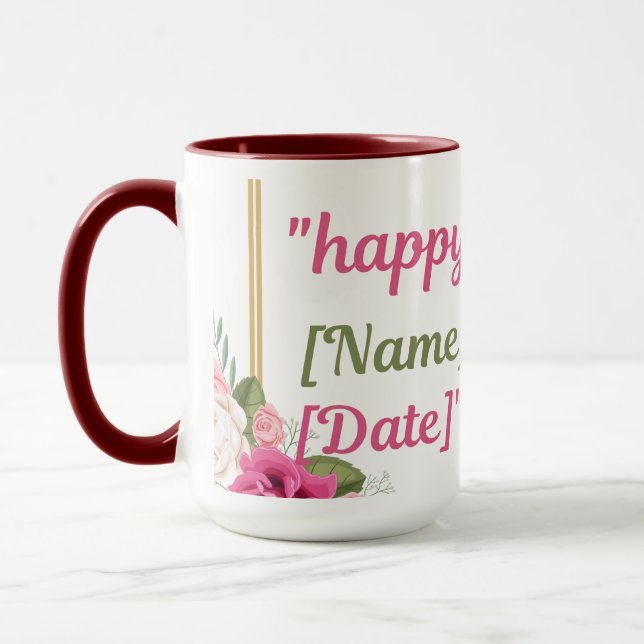 Mug Joyeux anniversaire (Gauche)