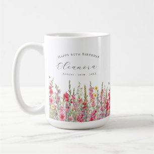 Mug Joyeux Anniversaire 65 ans Fleur de Naissance d'Ao