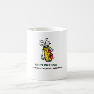Mug Joyeux anniversaire au golfeur qui a tout