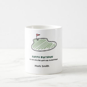Mug Joyeux anniversaire au golfeur qui a tout