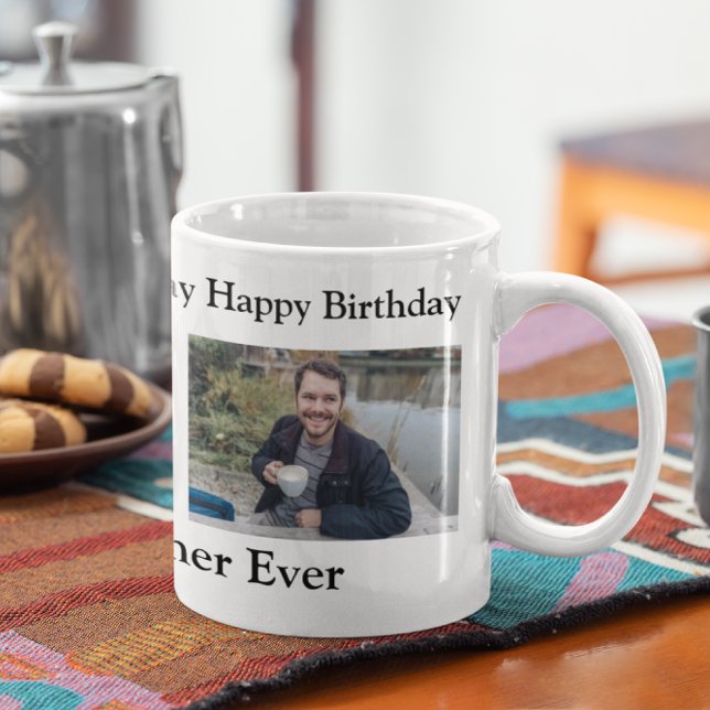 Mug Joyeux anniversaire au meilleur frère jamais (Créateur téléchargé)