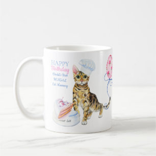 Mug Joyeux anniversaire Bengale Cat Mommy - Ajouter un