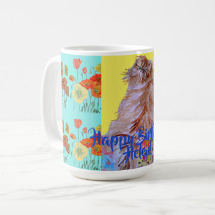 Mug Joyeux Anniversaire Chat Orange Poppy Femmes Nom M