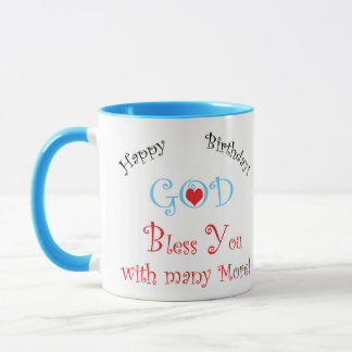 Mug Joyeux Anniversaire Dieu Vous Bénisse Avec Beaucou