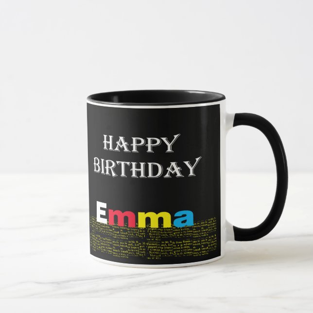 Mug Joyeux anniversaire Emma (Droite)
