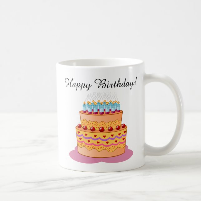 Mug Joyeux anniversaire ! Gâteau d'anniversaire doux (Droite)