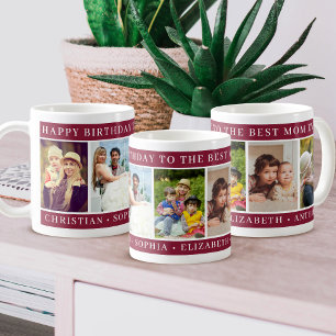 Mug Joyeux Anniversaire Maman Collage de photos souven