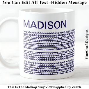 Mug Joyeux Anniversaire & Message Caché 093Bl