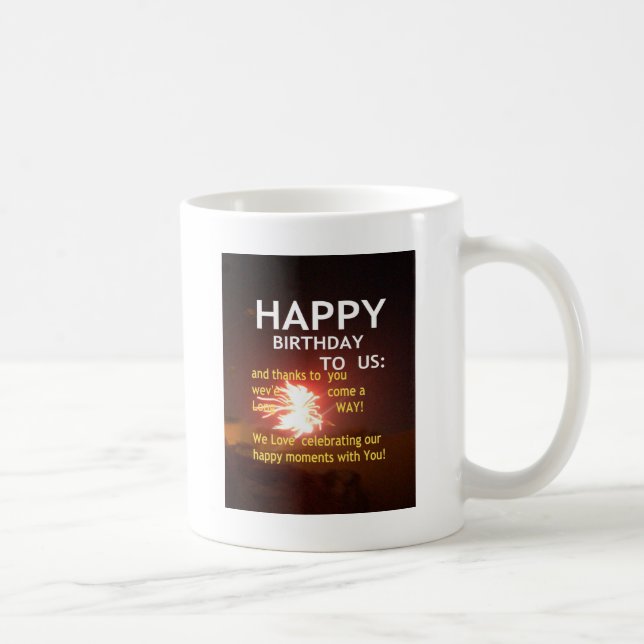 Mug Joyeux anniversaire pour vous (Droite)