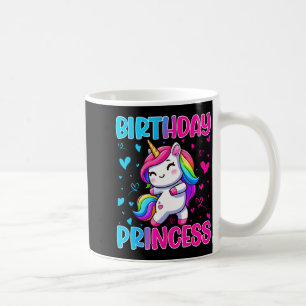 Mug Joyeux Anniversaire Princesse Licorne Cœur Arc-en-