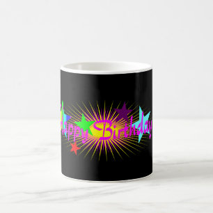 Mug Joyeux anniversaire rose coloré
