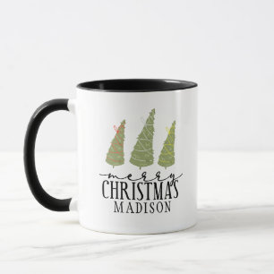 Mug Joyeux arbres de Noël Joyeux Jardins Jours fériés